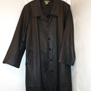 Jesica London Full Length Leather Coat